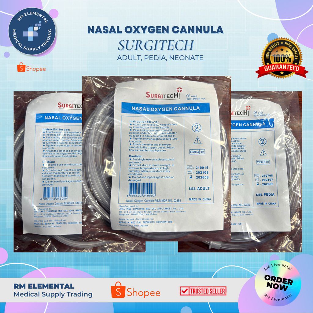 Nasal Oxygen Cannula [Partners/Topcare/Surgitech/Indoplas] (Adult ...