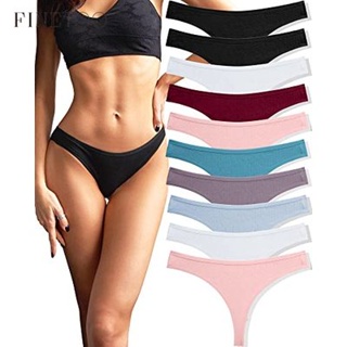 Cheap Cotton Thongs Women 3Pcs/set Soft T-back Underpants S-XL