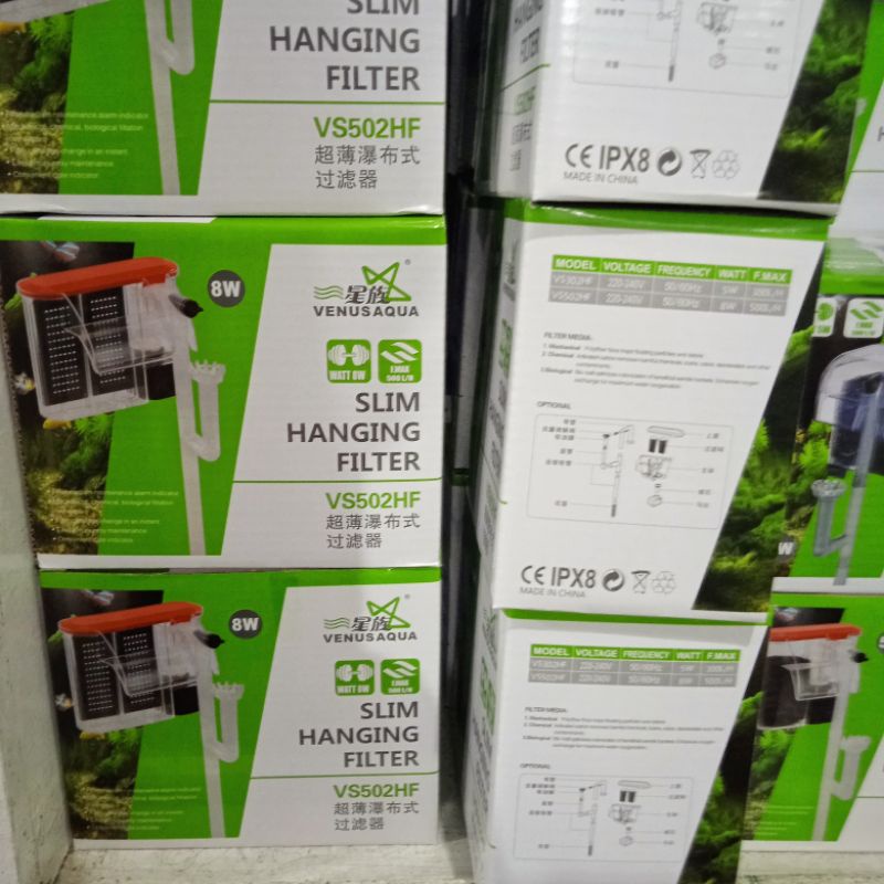 Hang On Back Filter. Aquarium Filter. Slim Hanging Filter. VS 302HF