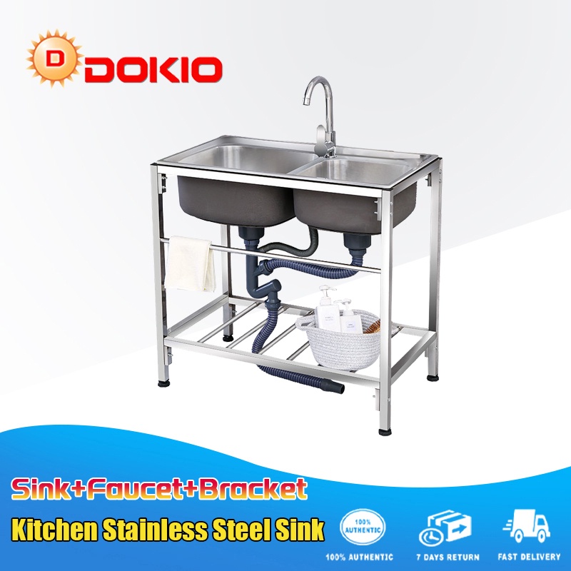 Stainless kitchen Sink Set Sink With Stand Portable Lababo With Faucet