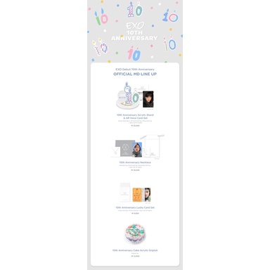 Product image EXO 10TH ANNIVERSARY OFFICIAL MERCHANDISE MD