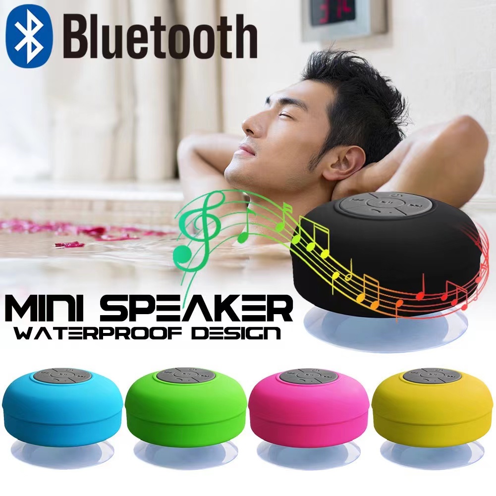 BT06 Mini Bluetooth Speaker Portable Wireless Waterproof Shower Speaker  Handsfree Sucting Speaker