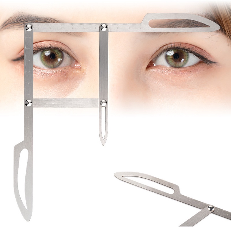 Stainless Steel Gold Scale Eyebrow Measurement Symmetrical Auxiliary ...