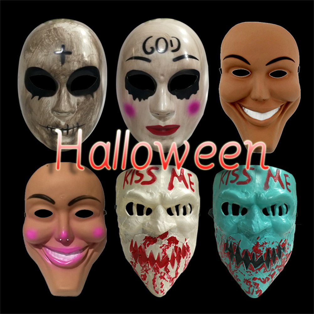 26 Colors New Halloween Mask Smiley Horror Mask Human Removal Plan Mask ...