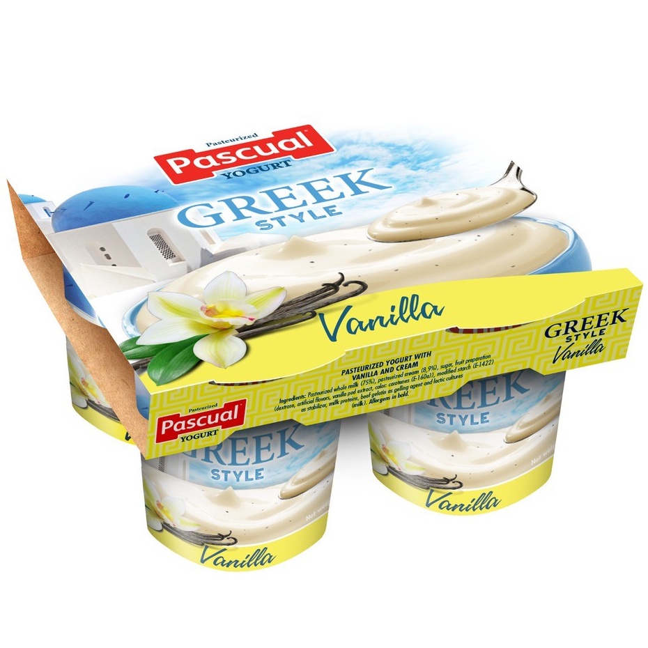 Pascual Greek Yogurt Style Vanilla (4 x 100g) Shopee Philippines