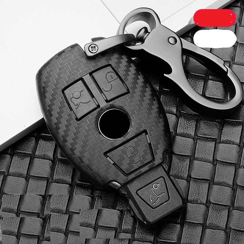KLNU Carbon ABS Car Key Case For Mercedes Benz W204 W203 W211 CLK C180 ...
