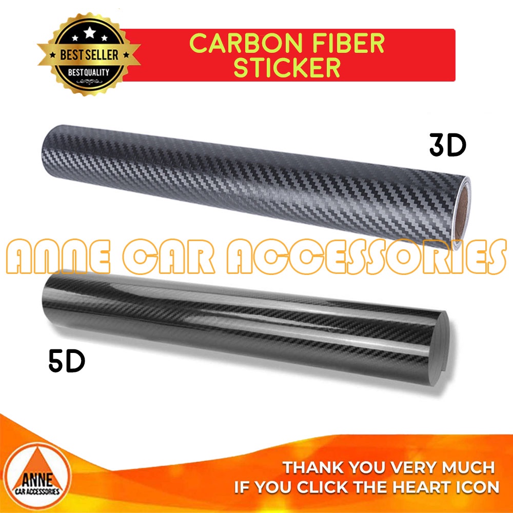 3D / 5D 35x50cm Carbon Fiber Sticker for Car Motorcycle Auto Decals ...
