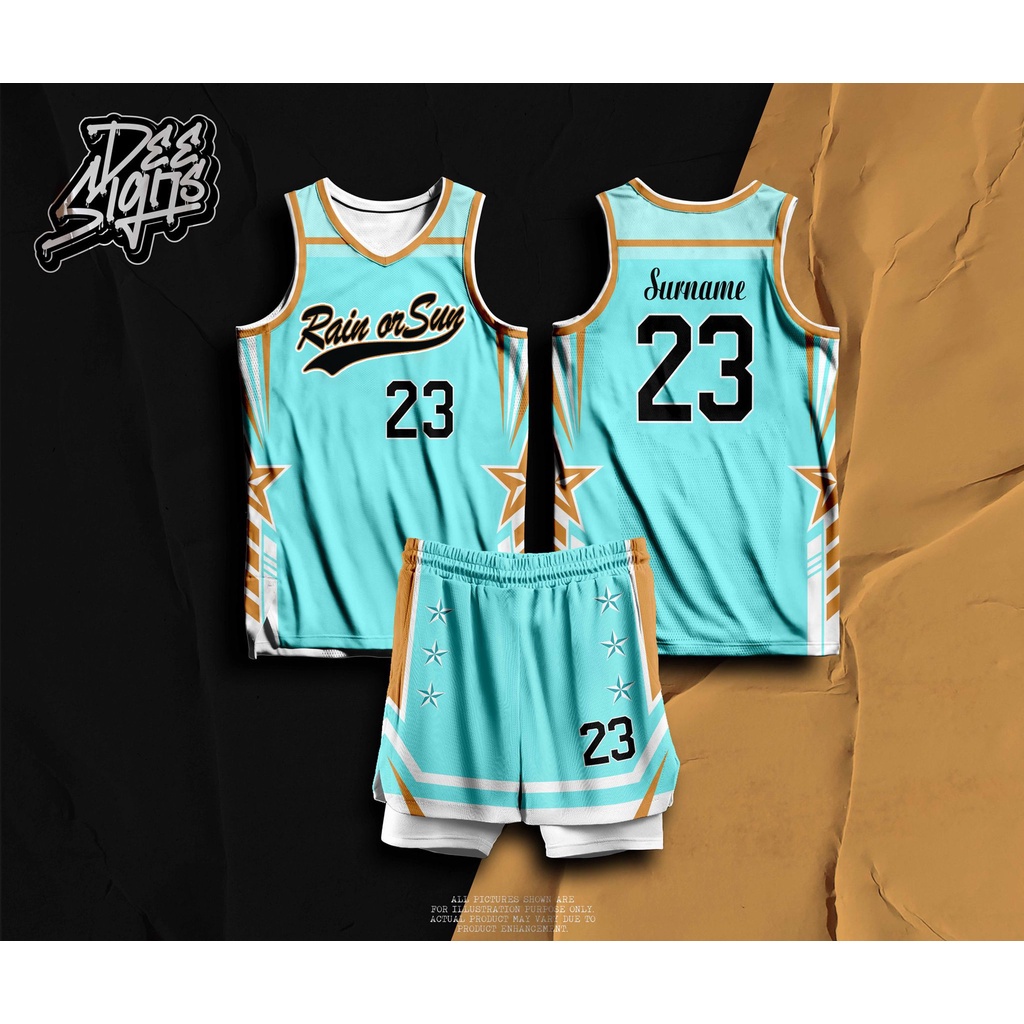 RAIN OR SUN 15 BASKETBALL JERSEY FREE CUSTOMIZE OF NAME AND NUMBER ONLY