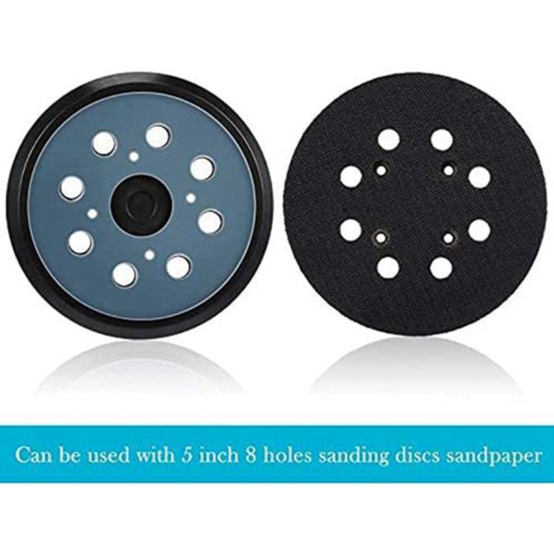 【Xiongqi】5 inch 8 Holes 125mm Hook Loop Sanding Backing Pad for Makita