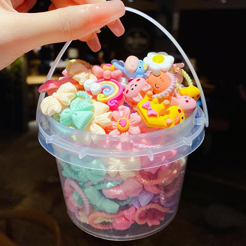 【20/40 Pcs】Korean Cute Hair Rope Colorful Cartoon Rubber Band Pony Tail ...