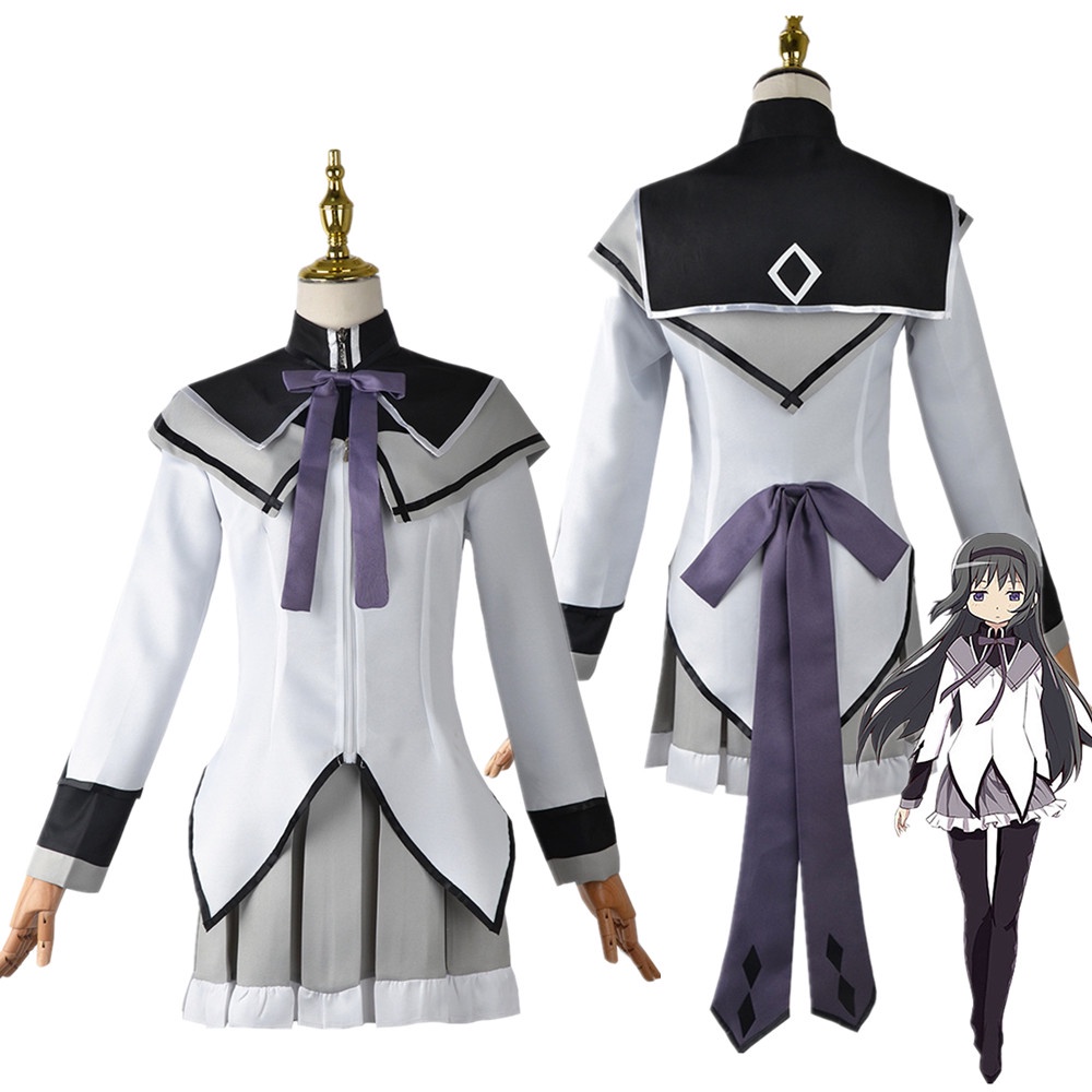 Anime Puella Magi Madoka Magica Akemi Homura Cosplay Costume Women ...