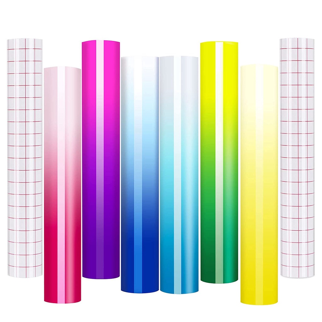 HTVRONT 8pcs Cold Color Changing Adhesive Vinyl Sheets 30cm X 25cm 6pcs ...