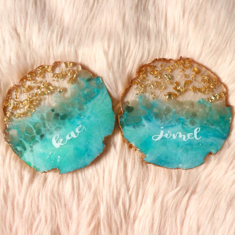 Matching Resin Coasters (2pcs) | Shopee Philippines