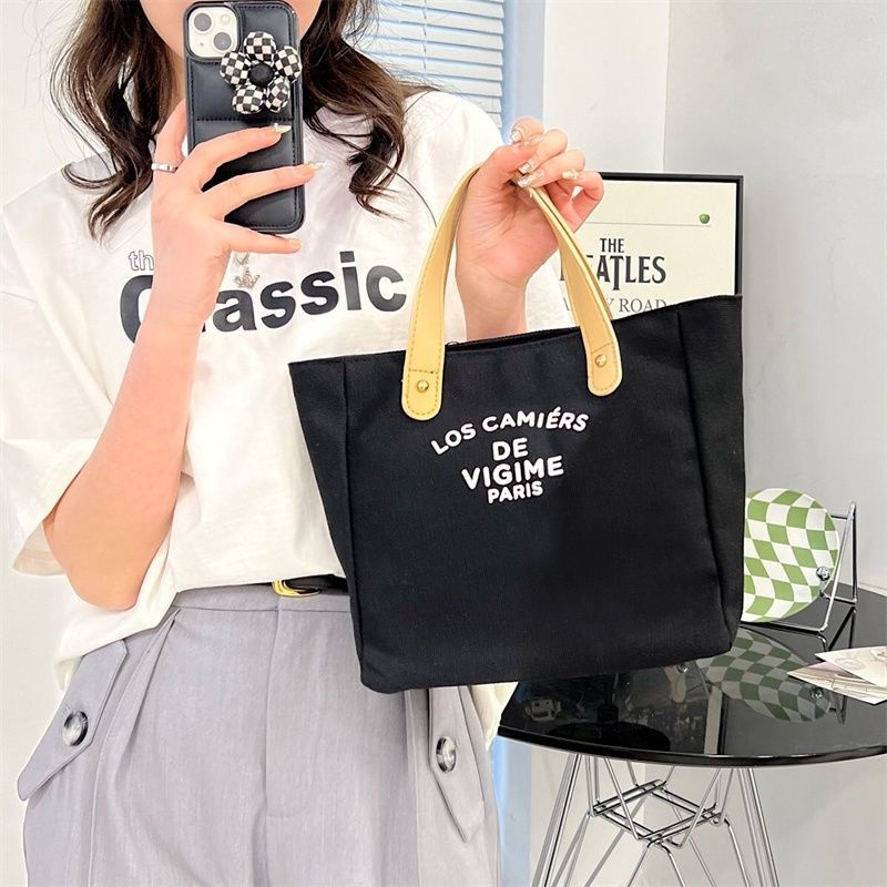 Japanese Handle Bag Carrying Messenger Bag Bento Lunch Box Bag Lunch Bag  Canvas Environmental Protection Tote Bag