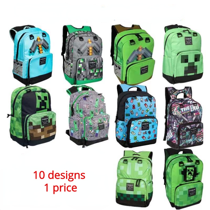 Minecraft Backpack For Teenagers Kids Boys Children Student School Bags
