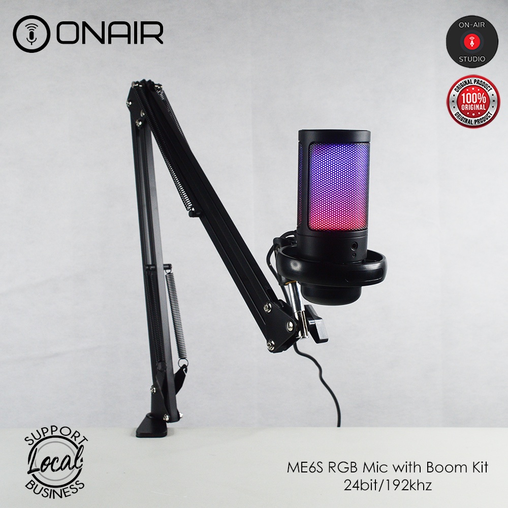 ONAIR ME6S RGB MIC With Boom Kit Gaming Condenser Microphone 24bit