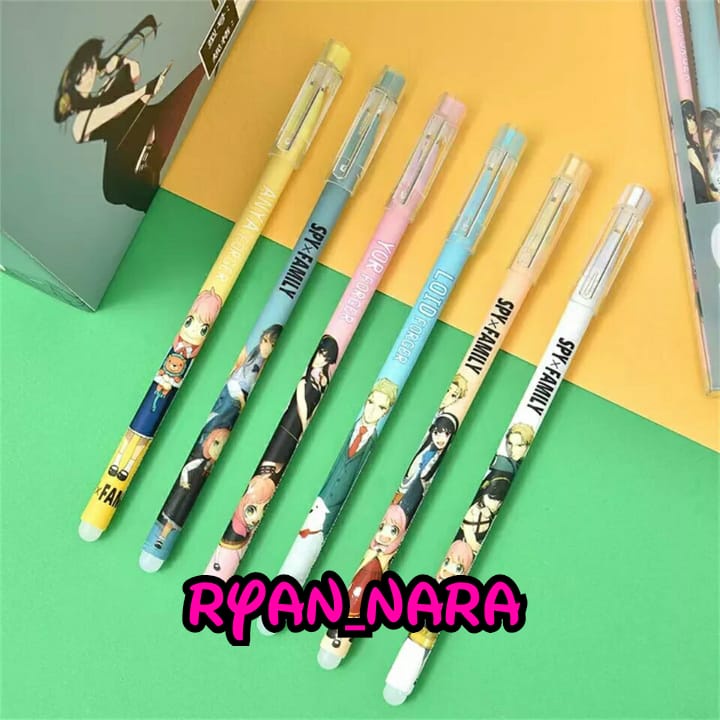 Gel Pen Stationery Can Be Erased Anime Spy X Family Yor Loid Anya Ryan