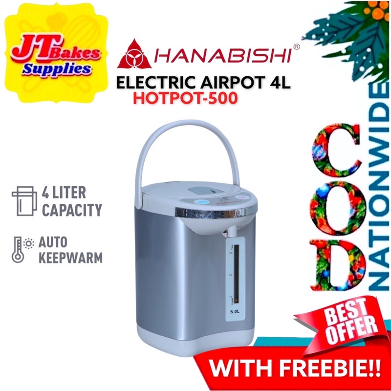 Hanabishi Electric Airpot HOTPOT500 with Freebie Shopee Philippines