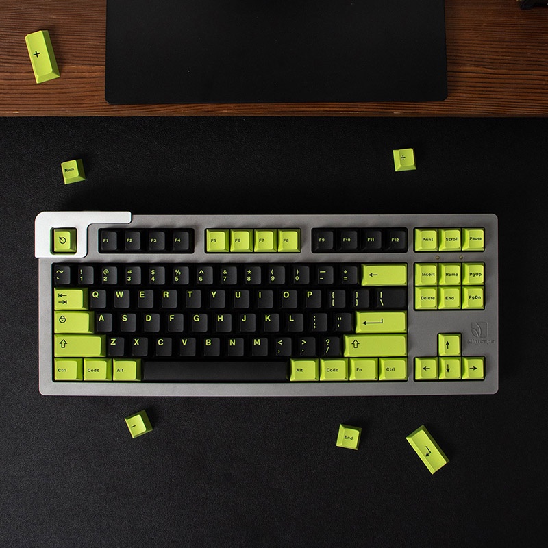 YMK ICON Poison keycaps Double Shot Cherry Profile green&black keycap ...