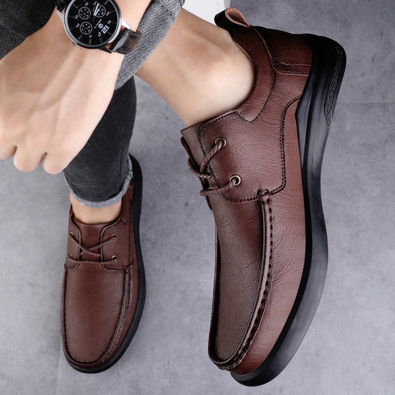 Men's Genuine Leather Loafers Male Casual Leather Shoes Doug Boat ...