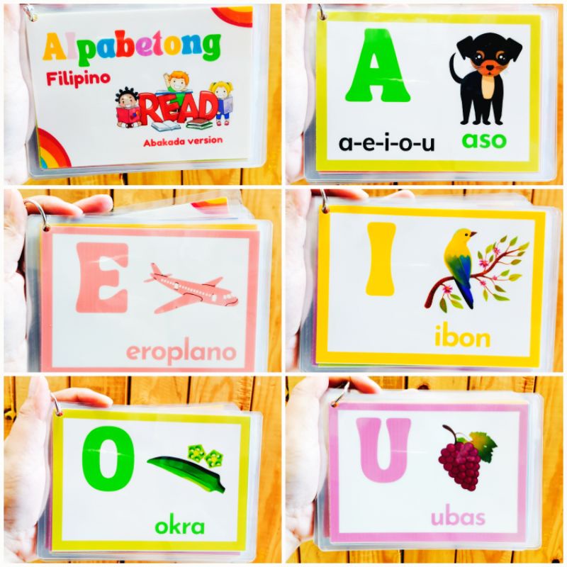 abakada filipino reading flashcards laminated educational flash cards ...