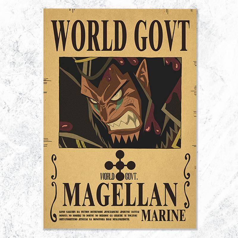 New Edition One Piece Poster MAGELLAN One Piece Wanted Posters 28.5x42cm(A3  Paper Size
