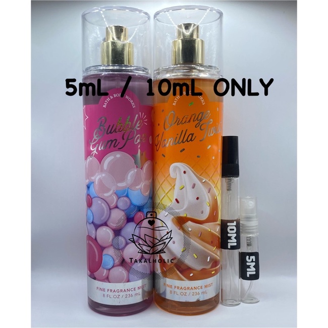 Bath And Body Works Bubble Gum Pop Orange Vanilla Twist Mist Refill