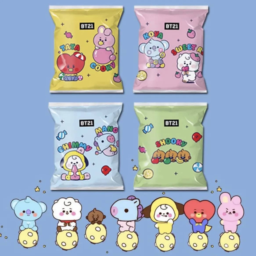 TRYGOODZ BT21 Mix Rice Crackers & Green Peas Snack Party to Share Pack