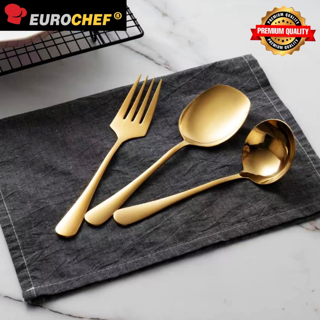 Eurochef PVD Gold and Silver Stainless Steel S/S Serving Tool Set