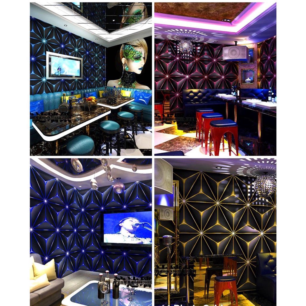 kakalaonline new Geometric pvc wallpaper adhessive (10mx45cm) | Shopee ...