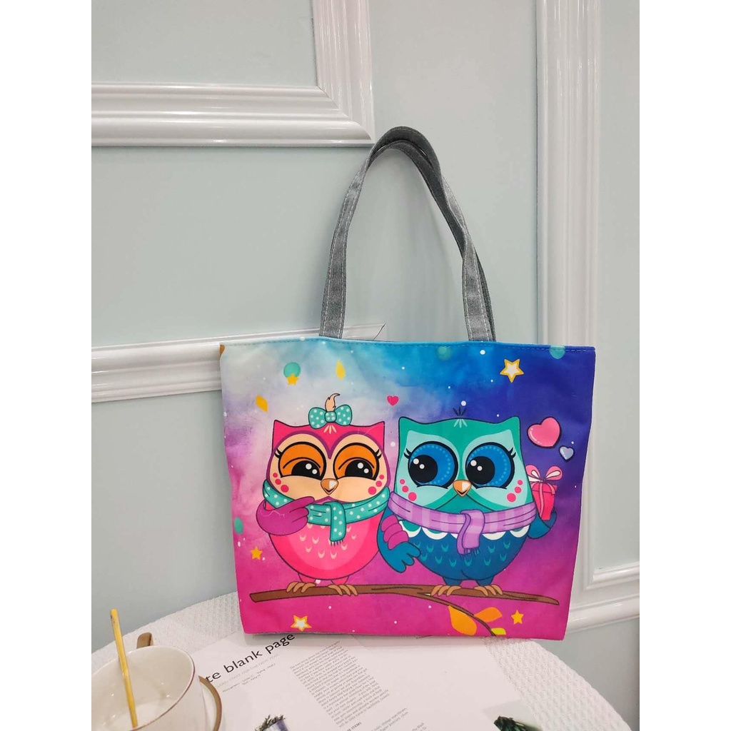 New Fashion Canvas Tote Bag Black White Canvas Shoulder Bag Simple With