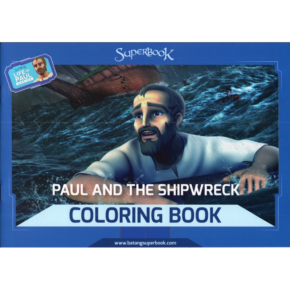 PCBS CBN Paul & The Shipwreck (COLORING BOOK)(BIBLE STORY) : Superbook