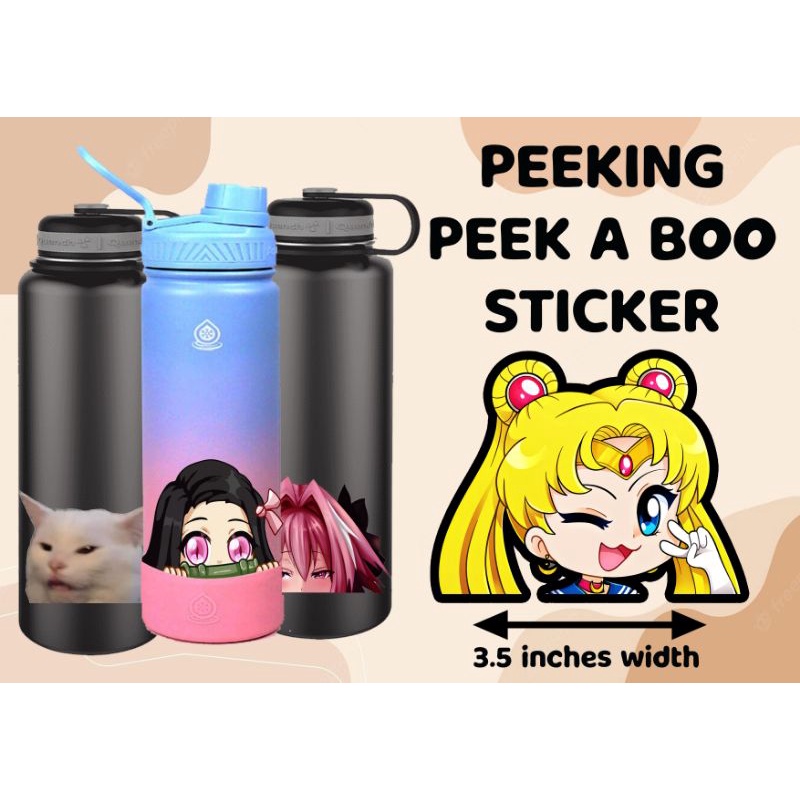 Peek a Boo Peeking Sticker Waterproof NON FADE Long lasting Adhesive ...