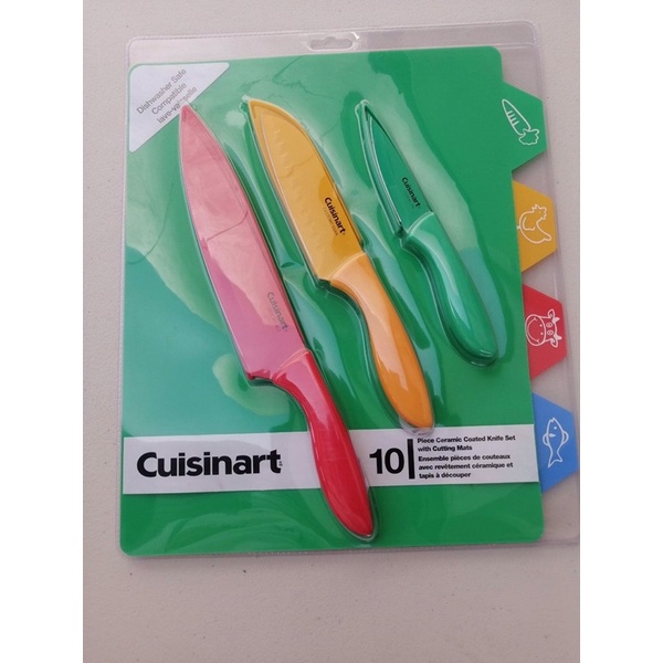 Cuisinart Stainless Steel Knives & Cutting Mat Set with Sheaths, 10pc