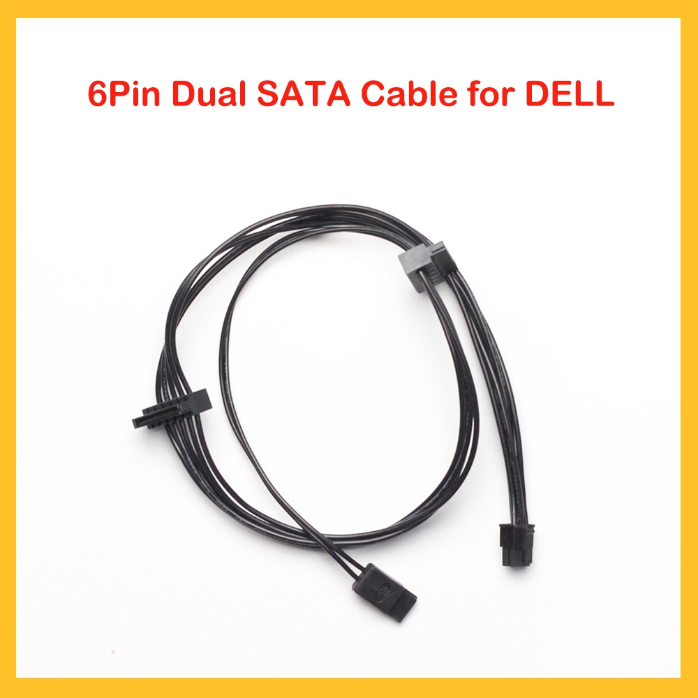 6Pin Dual SATA Cable for DELL Vostro 3070 3670 3967 3977 3980 Desktop