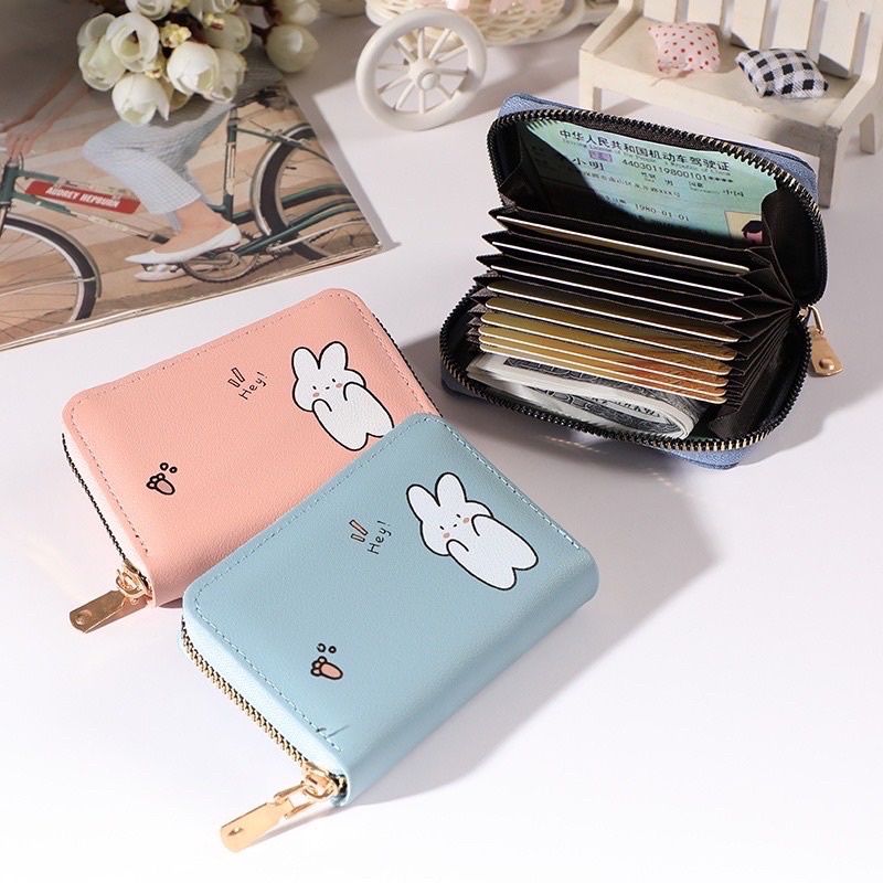 #666 Korean Leather Multifunction Cellphone Short Wallet Candy Color ...