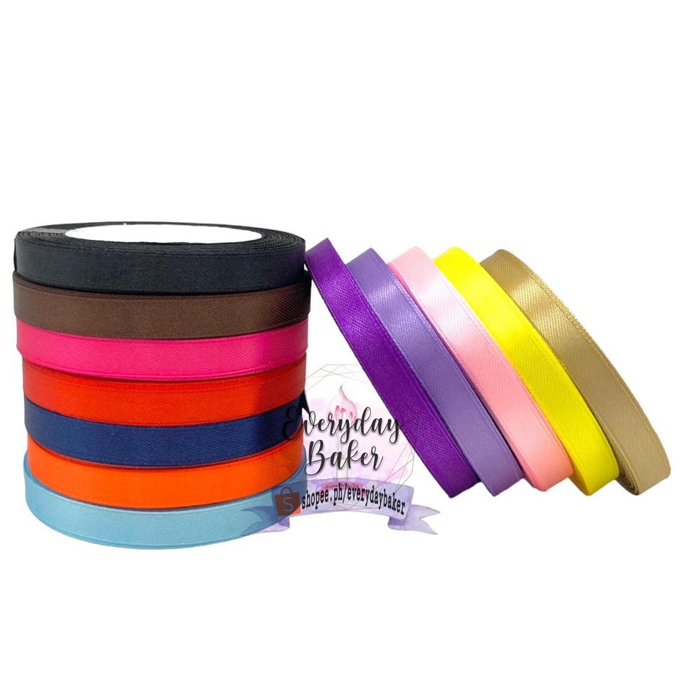 EVERYDAY BAKER-3/8 inch Plain Satin Ribbon | Shopee Philippines