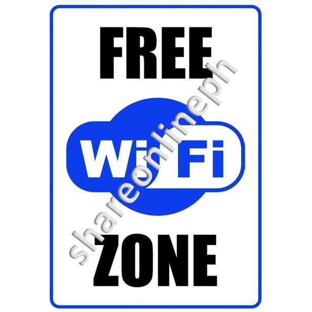 Wifi Signage Sign Boards Wall Designs free wifi | Shopee Philippines