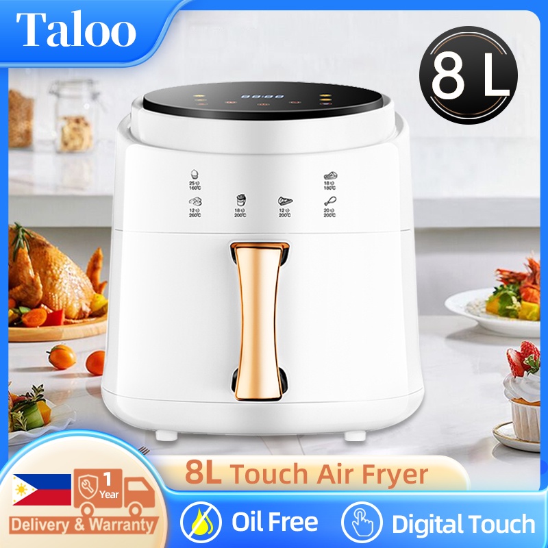 8L Touch Digital Display Air fryer No Smoke Oil Free AutomaticHome