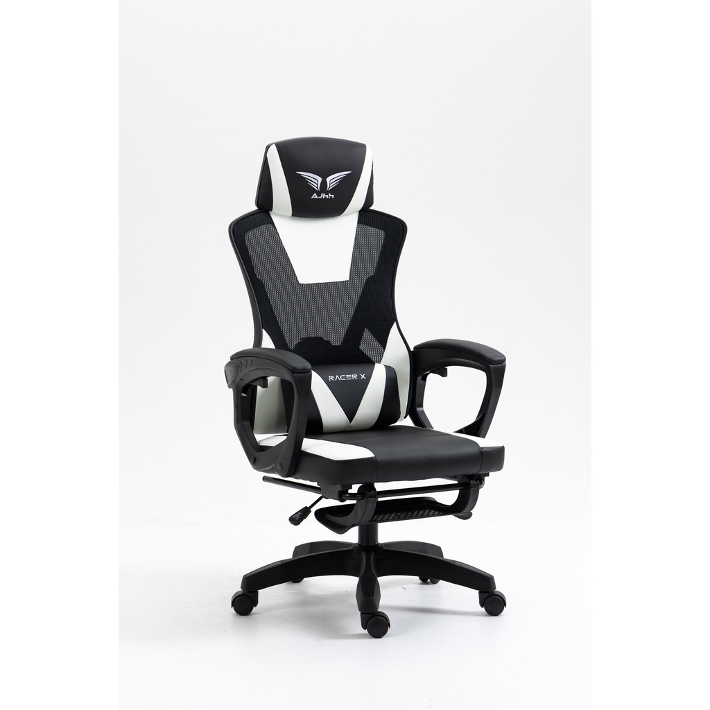 Gaming Chair Ergonomic Office Computer Chair with Footrest Lumbar Support Height Adjustable