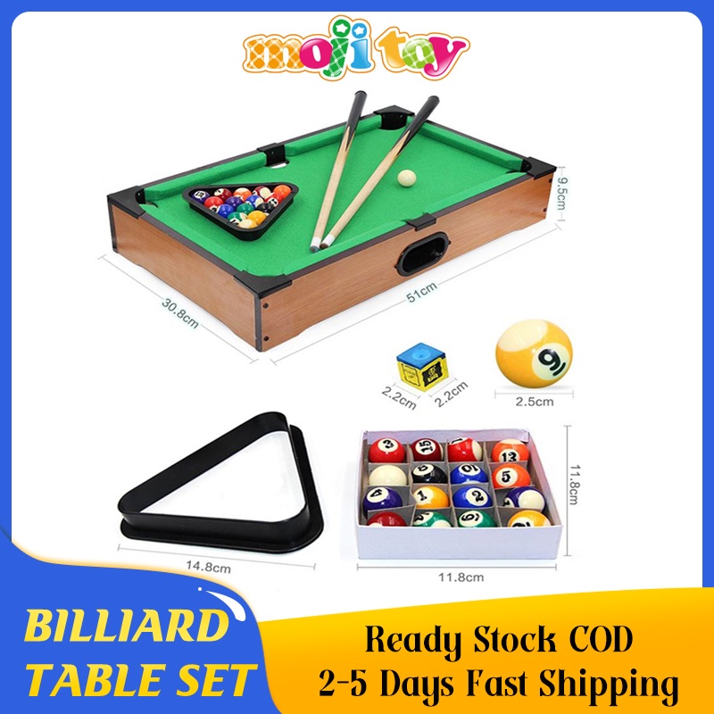 20x12 Inches Billiard Table Set Wooden Mini Pool Table Set For Kids Boy ...
