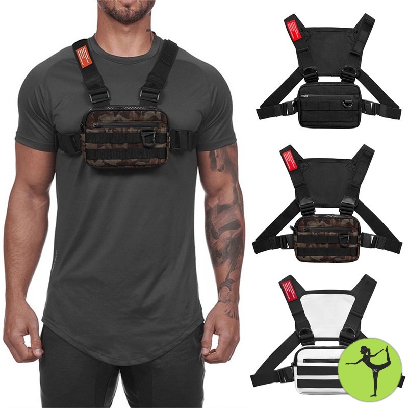 1PCS Men Waist Bag Vest Chest Pack Hip Hop Function Chest Rig Pack ...