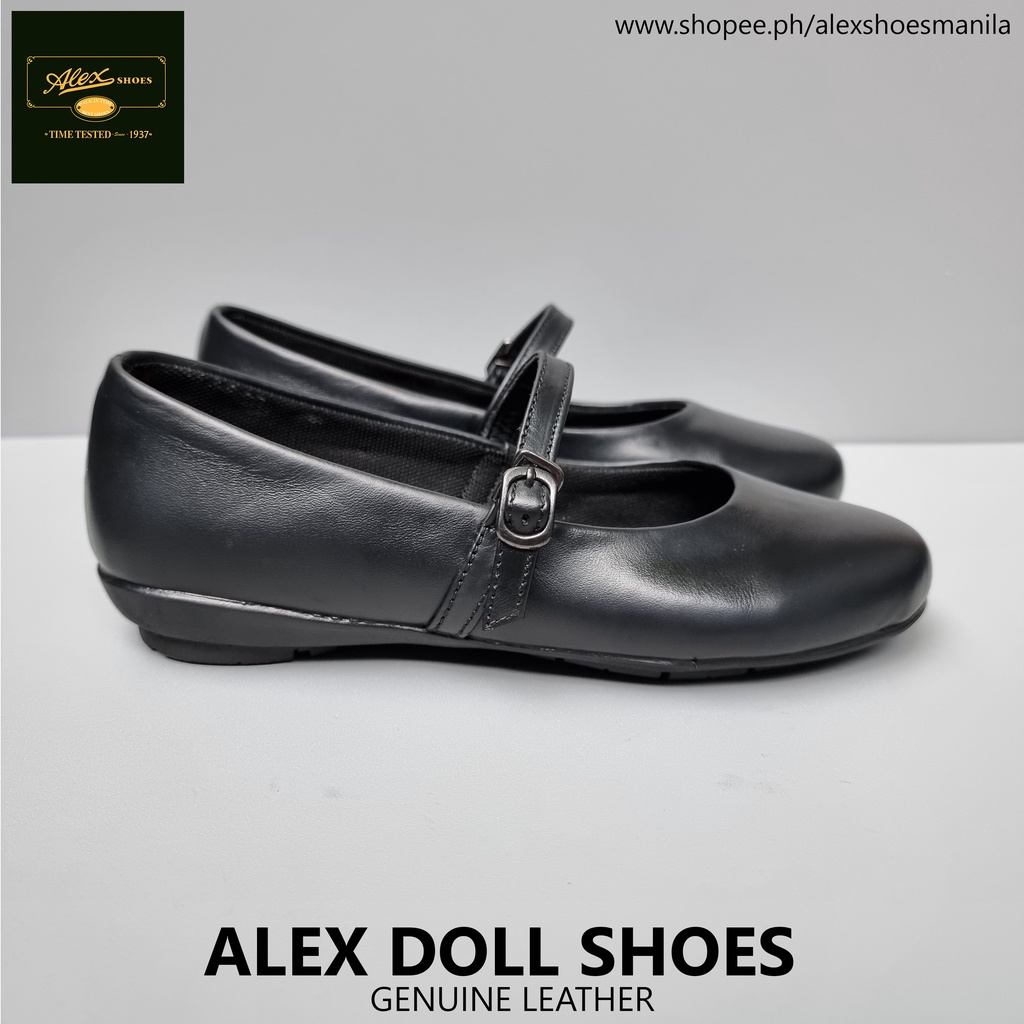 ALEX SHOES WOMEN'S MARIKINA MADE TAHI SWELAS GENUINE LEATHER BLACK MARY ...