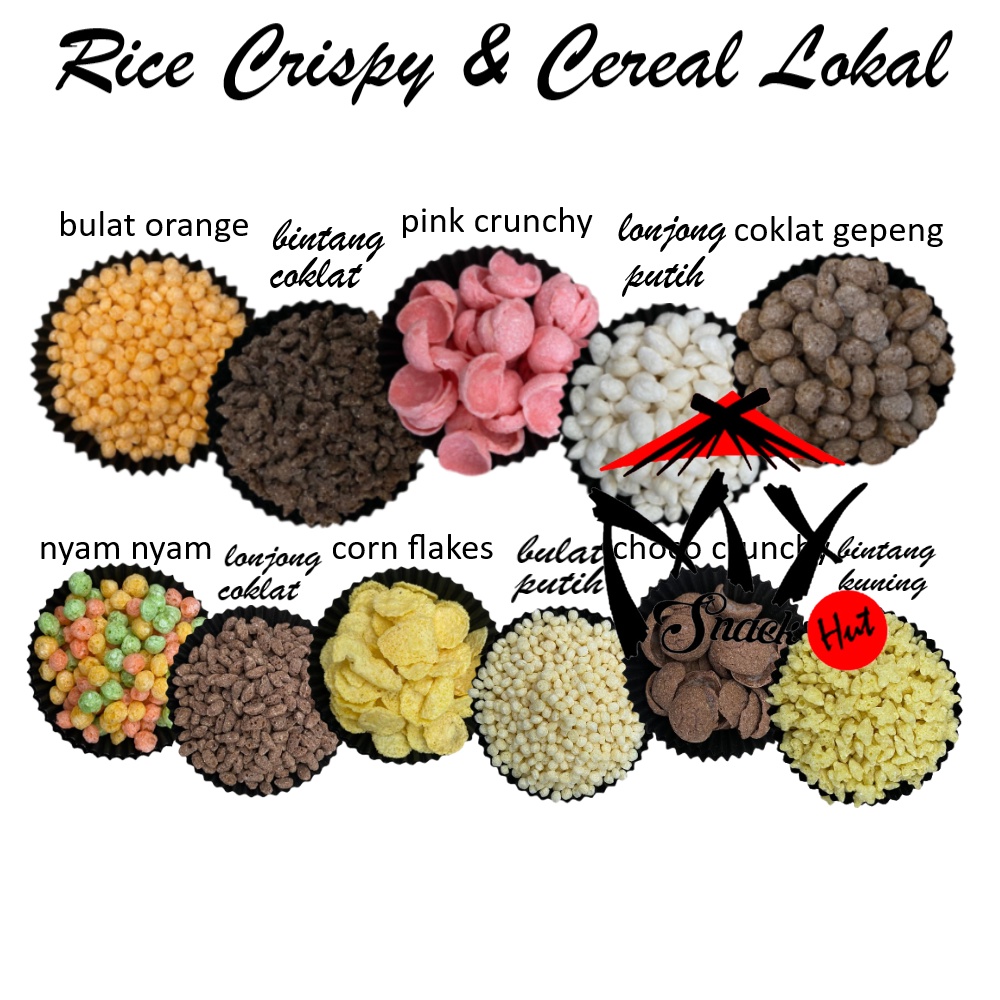 Rice CRISPY 100GR - RICE CRISPY BUBBLE CRUMB NYAM NYAM CORN FLAKE ...