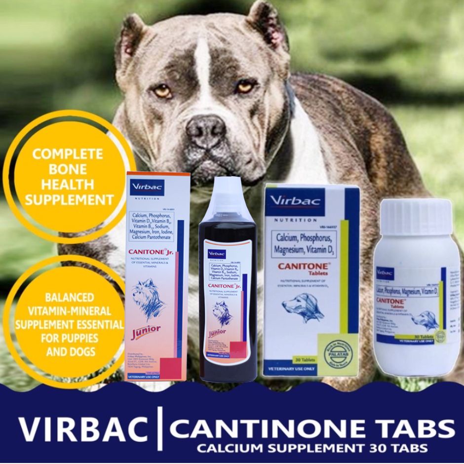Virbac Canitone Jr. and Tablet Nutritional Supplement of Essential