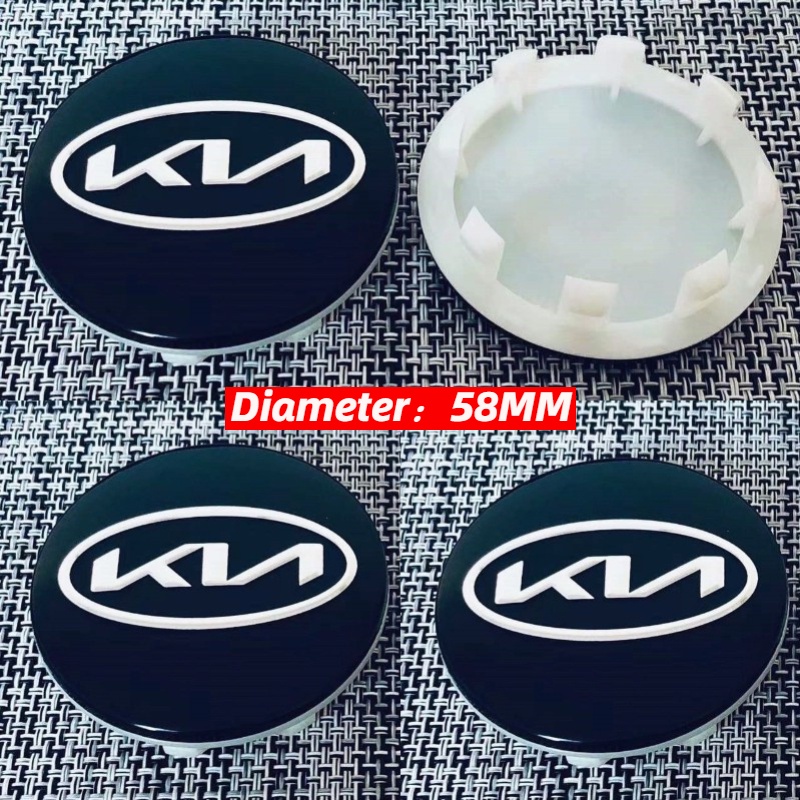 58mm 4pcs Car Wheel Tire Rim Center Hub Caps Cover for KIA KX3 KX5 KX7
