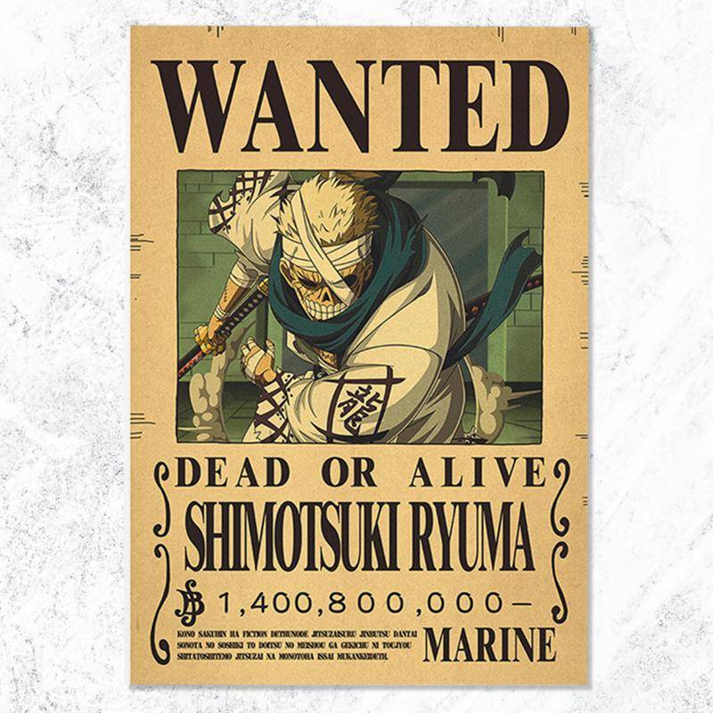 New Edition One Piece Poster RYUMA One Piece Wanted Posters 28.5x42cm ...