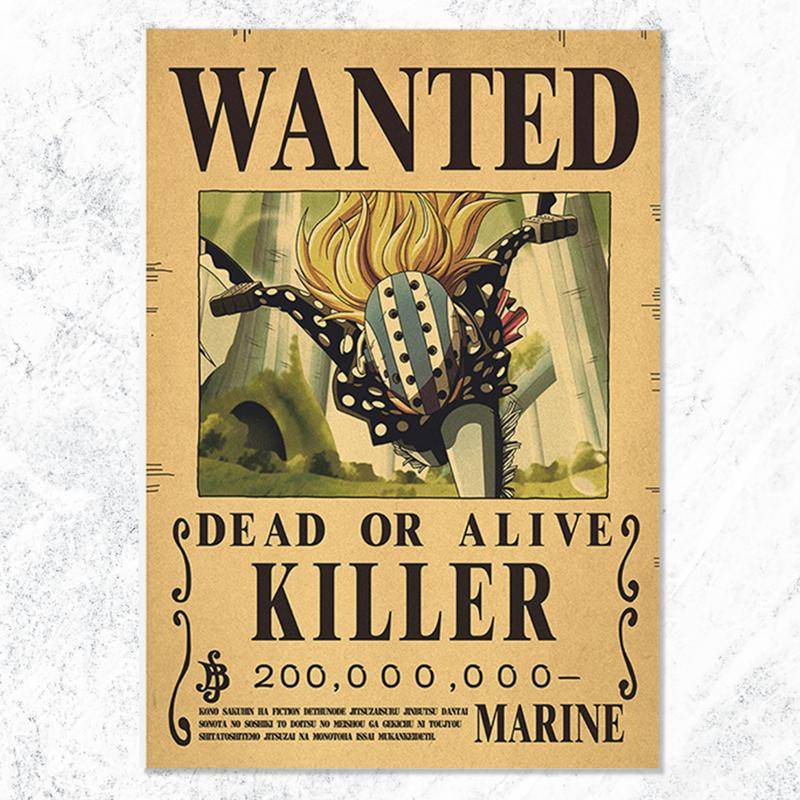 New Edition One Piece Poster KILLER One Piece Wanted Posters 28.5x42cm ...