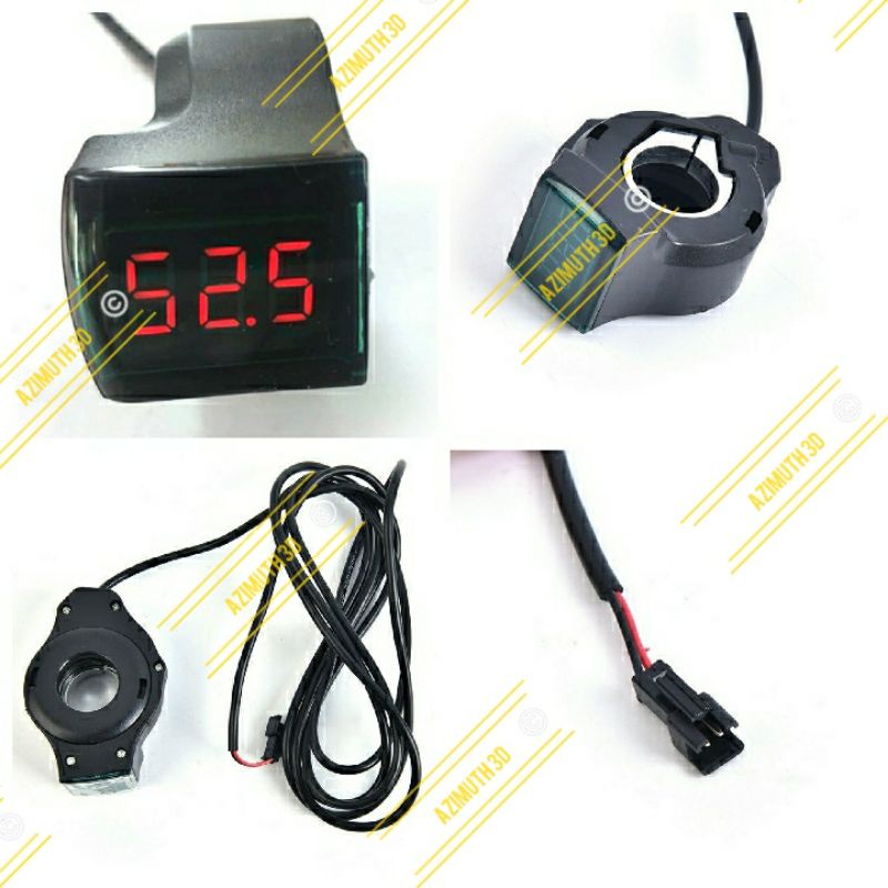 Ebike handle voltmeter 12V 24V 36V 48V 60V 72V. Shopee Philippines