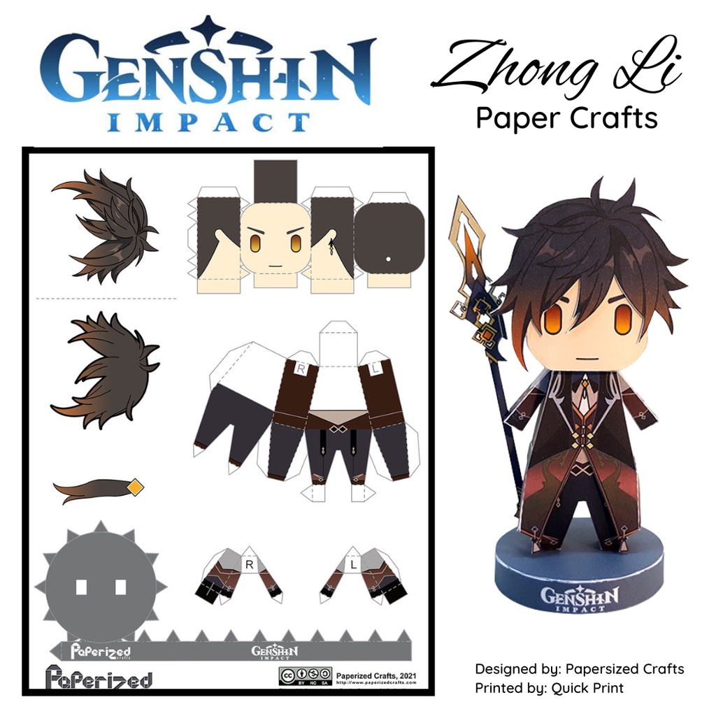 [Part 2] GENSHIN IMPACT Characters Papercrafts | ZhongLi, Childe ...